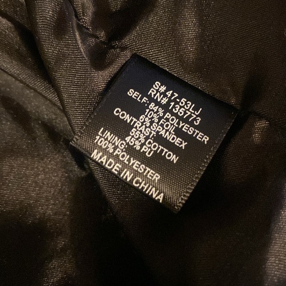 Olivaceous Black Faux Snakeskin Zip Up Jacket - Picture 4 of 4